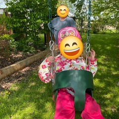 Toddler Swing 59″ Coated Heavy-Duty Iron Chains Baby Swing Outdoor High Back …
