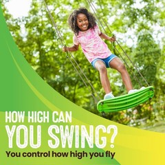 Swurfer Kick Stand Up Outdoor Surfing Tree Swing for Kids Up to 150 Lbs – Hang f