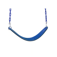 Swing Seat Blue Heavy-Duty Belt with Yellow Chain Child Playset Durable NEW