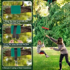Tree Swing Set Disc Swing with Monkey Bars Accessories Rope Swing Outdoor Play