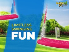 SWING SET STUFF INC. FLAT SEAT WITH 8.5 FT COATED CHAIN PINK fun outside 0311