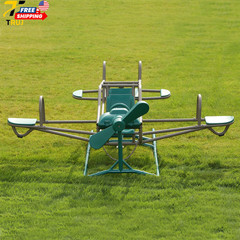 Kids’S Ace Flyer Metal Teeter Totter Green and Brown 90135