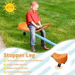 Kids Spinning Seesaw, Outdoor Sit & Spin Teeter Totter for Backyard Playground