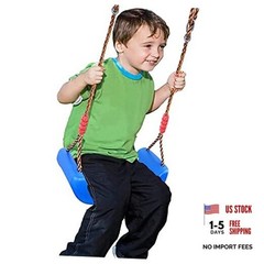 Swings for Kids, Plastic Swing Seat with Rope Kids Tree Swing Set Blue