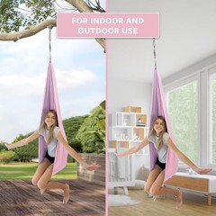 Double Layer Reversible Sensory Swing | Outdoor and Indoor Swing Pink/Purple