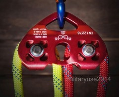 OUTDOOR Zip Line Cable Trolley Rock Climbing Dual Pulley 25KN / 5600lbs A