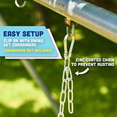 Toddler Swing Seat – High Back Full Bucket, Green | Plastic Coated Chains, Outdo