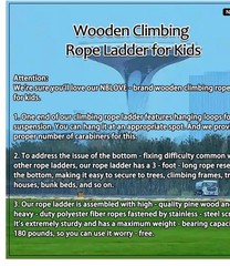Wooden Climbing Rope Ladder For Kids
