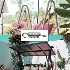 2 Pcs Hammock Chair Spring Porch Swings Hanging Chairs Springs 750Lbs Capacity