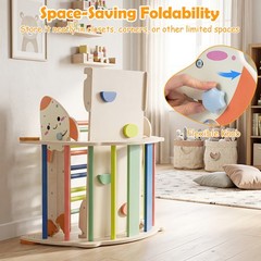 8-in-1 Climbing Toys for Toddlers with Triangle Ladder, Convertible Ramp, Indoor
