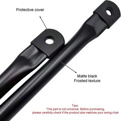 Sturdy 37" Metal Round Swing Rods – 2PCS Matte Black Replacement Solution