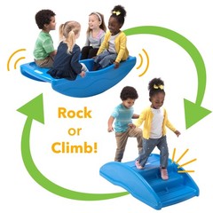 Two Sided Rock and Roll Teeter Totter Seesaw and Climbing Bridge, Fits up to …