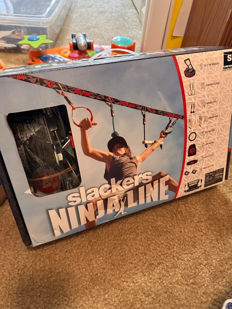 Slackers Ninjaline – NIB – 36′ Intro Kit – Includes 7 Hanging Attachments
