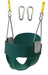 59 High Back Full Bucket Toddler Swing Seat with Heavy Duty Plastic Dark Green