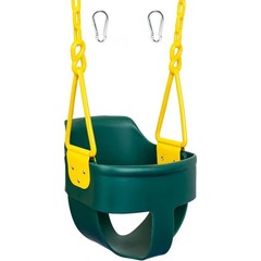 Premium High Back Full Bucket Toddler Swing Seat with Finger Grip Plastic Coated
