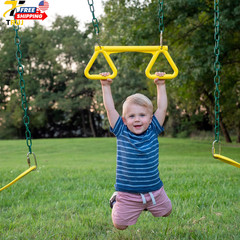 Kids Cedar Wood Swing Set Outdoor Playground Slide Ladder Playhouse FAST SHIPPIN