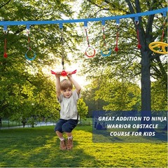Ninja-Twister Swing Spins Set: Slackline Attachments – 360° Handle Twist-Spin Fl