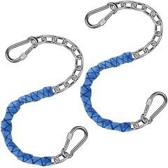 2Pcs 65″ Stainless Steel Swing Chains with 4 Quick Connection Hooks Heavy Dut…