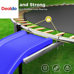 Plastic Trampoline Slide for 8-16FT, Heavy Duty Outdoor Slide for Trampoline, Sa