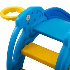 TOBBI 3 in 1 Kids Slide & Climber w/ Basketball Hoop&Ball, Baby Activity Center