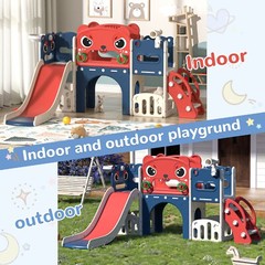 Toddler Climber Slide Playset Outdoor Indoor Freestanding Playground for Kids