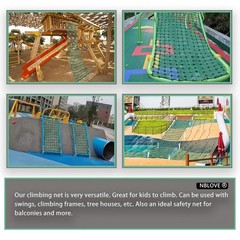 Indoor Outdoor Climbing Nets for Kids Playground Climbing Net 8 Sizes Polyester
