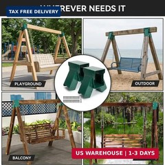 A-Frame Swing Set Bracket Kit, 2-Piece Wood Swing Hardware for Outdoor Playgroun