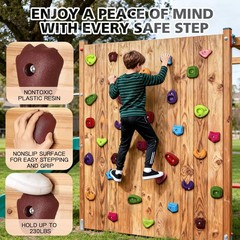 36PCS Rock Climbing Holds for Kids, Rock Wall Climbing Holds with Hardware – …