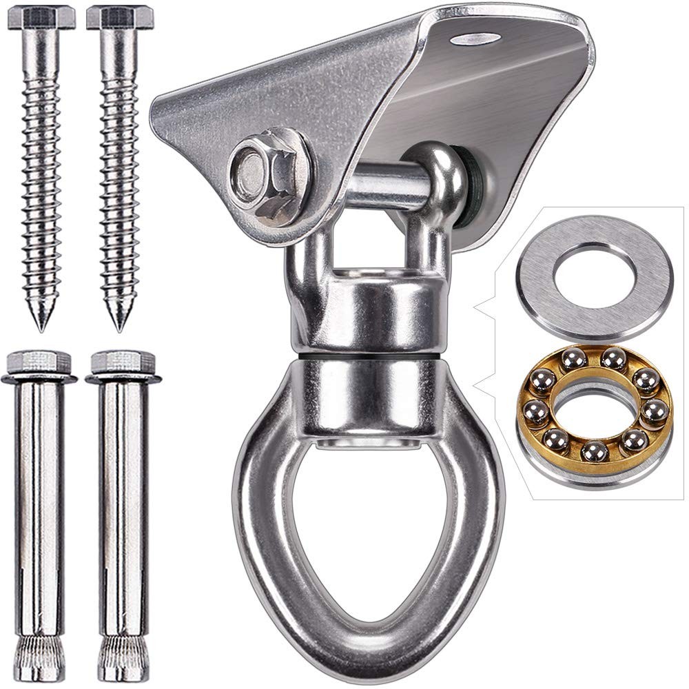 Silent Bearing Swing Hanger, Heavy Duty 360° Rotate Swing Swivel Hook, 1200LB…