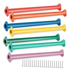 7 Colors 22 Inch Steel Monkey Bars Ladder Rungs Set for 22 Inch Long 28 Pack