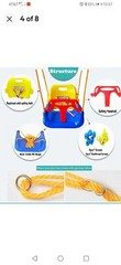 3-in-1 Infant to Teenage Detachable Swing Outdoor for Patio Garden Blue Chair