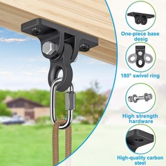 Heavy Duty Swing Set Kit – Reinforced A-Frame Brackets & 4 Hangers, DIY Swing…