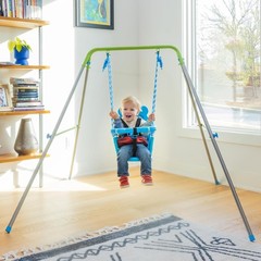 Kids Outdoor Garden Swing Blue