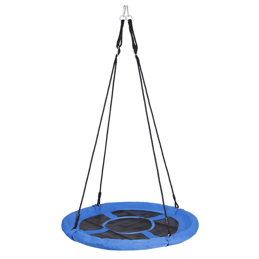 Sturdy 40″ Saucer Tree Swing Adjustable Rope Swing Platform 800lbs Outdoor Swing