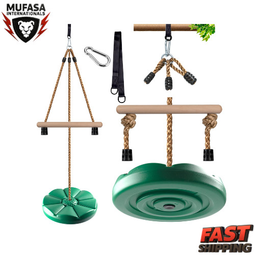 KINSPORY Disc Swing for Kids, 7FT Adjustable Monkey Bars, Outdoor Play Seat