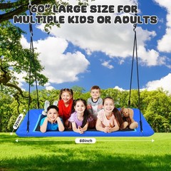 60″ Extra Large Rectangle Tree Swing – Heavy Duty 700lb Capacity, Waterproof …