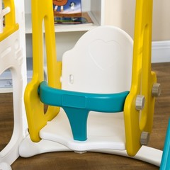 8 in 1 Toddler Slide and Swing Set with Dual Slides for Age 1-3