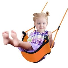 Children Outdoor Swing Seat, with Adjustable Ropes, Kids Safety Orange
