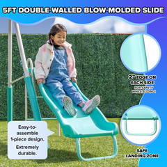 Super Saucer Metal Swing Set with Two Swings