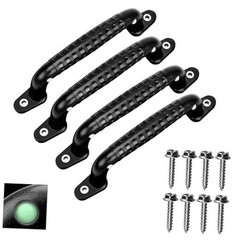 4 Luminous Playground Safety Handles, Sturdy Swing Sets Safety Grab black 4 PCS