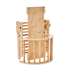 Uimoso 5-in-1 Wooden Montessori Climbing Set for Toddlers with Triangle Design