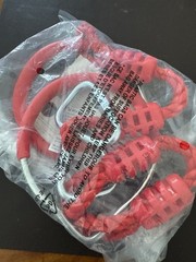 2 Pack Ninja Gymnastic Rings, Indoor Outdoor Climbing Training Swing Rings RED