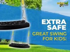 SWING SET STUFF INC. FLAT SEAT WITH 5.5 FT. COATED CHAIN (BLACK/ YELLOW) 0310