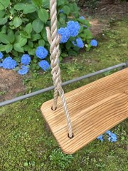 Pine Wood Tree Swing-Wood Tree Swing with 10 Feet Of rope Each Side
