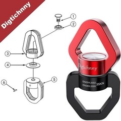 35KN Swing Swivel, Spinner for Indoor Outdoor Swings, Black Red | For hanging…
