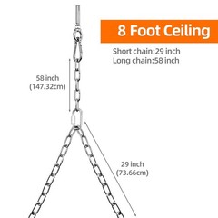 2 Pack Heavy Duty Porch Swing Hanging Chain Kit,Hammock Chair Hardware for In…