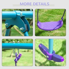 Children’s Playground Set, Adjustable Ropes with Metal Frame for Stability