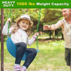 2Pcs 80″ Coated Swing Chain with Carabiners 1000 Lbs Capacity Heavy Duty Hanging