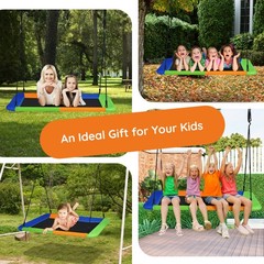 Goplus Outdoor 700lb Giant 60″ Platform Tree Swing w/ 2 Hanging Straps