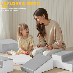 6-Piece Soft Foam Climbing Blocks Set for Toddlers – Indoor Play Gym